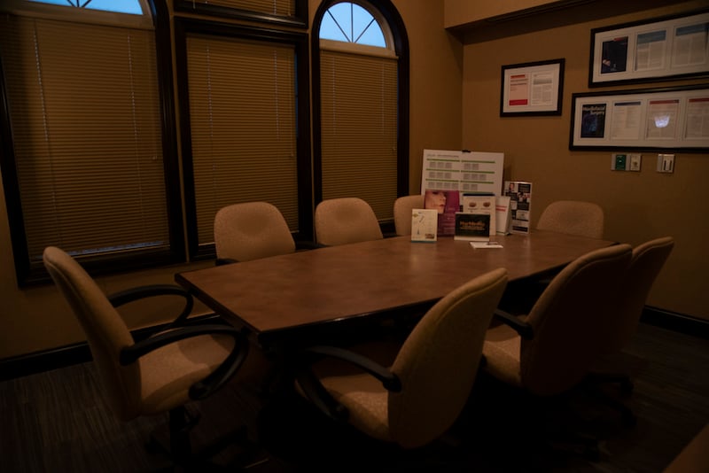 Conference room, Visage Surgical Institute in Medina, Ohio