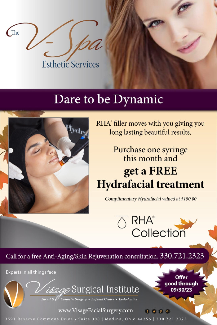 September 2023 Special - Purchase RHA Filler and Get a FREE Hydrafacial Treatment at Visage Surgical Institute in Medina, Ohio